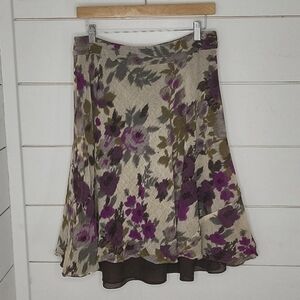 JONES NEW YORK COLLECTION 8 petite wool midi skirt with visible layer of liner